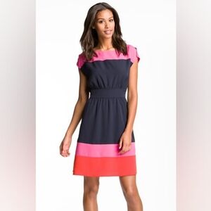 Eliza J Colorblock Midi Dress